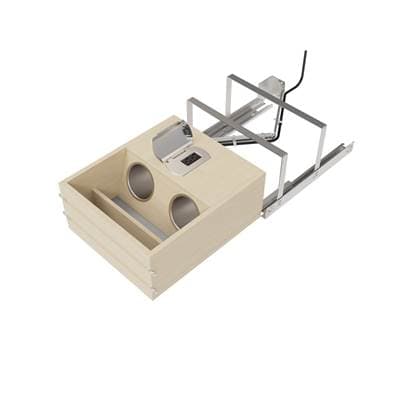 Wood Vanity Cabinet Pull Out Organizer w/Power Outlets and Soft Close by Rev-A-Shelf
