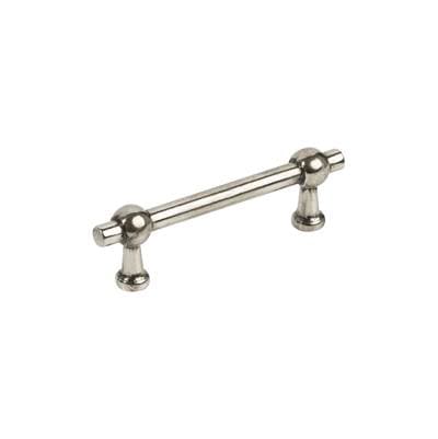 Garda Cabinet Pull, Polished White Bronze, 4 inch cc
