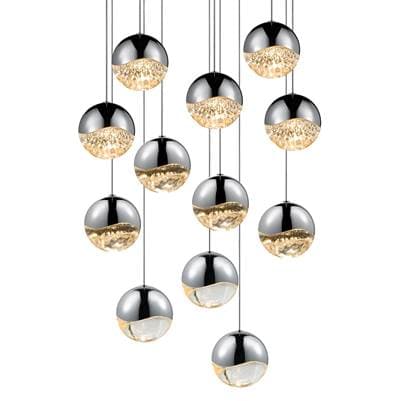 12-Light Round Large LED Pendant by Sonneman
