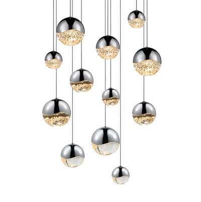 12-Light Round Assorted LED Pendant by Sonneman