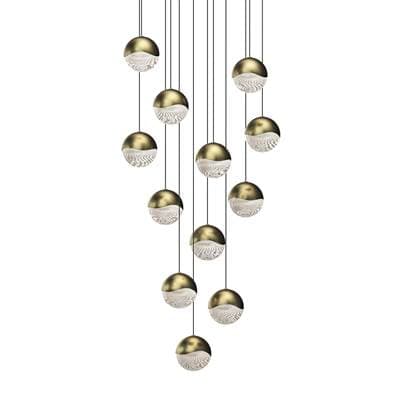 12-Light Round Large LED Pendant by Sonneman