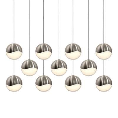 11-Light Rectangle Large LED Pendant by Sonneman