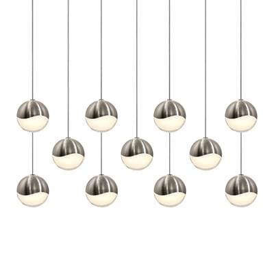 11-Light Rectangle Medium LED Pendant by Sonneman