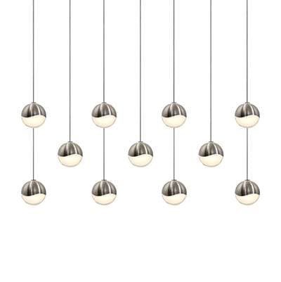 11-Light Small Rectangle LED Pendant by Sonneman