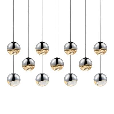 11-Light Rectangle Medium Pendant by Sonneman