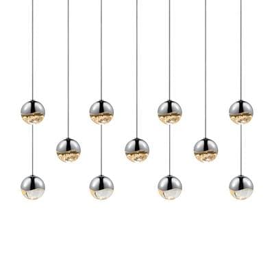 11-Light Rectangle Small LED Pendant by Sonneman