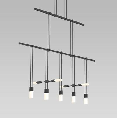 36'' 2-Tier Linear with Etched Chiclet Luminaire Combo