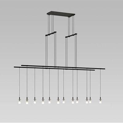 48'' 2-Tier Tandem with Monoline1/2 Etched Cylinder Pendants