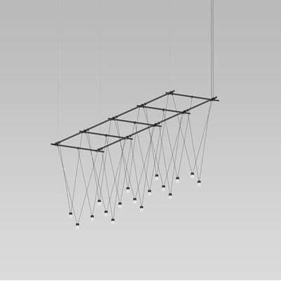 96'' x 24'' Gridscape with 32'' V-Line Etched Cylinder Luminaires