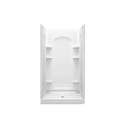 EnsembleE Curve 42'' x 34'' Vikrell shower, center drain