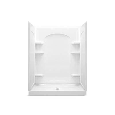 EnsembleE Curve 60'' x 34'' Vikrell shower, center drain