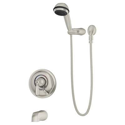 Allura Single Handle 3-Spray Tub and Hand Shower Trim in Satin Nickel - 1.5 GPM (Valve Not Included)