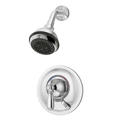 Allura Single Handle 3-Spray Shower Trim in Polished Chrome - 1.5 GPM (Valve Not Included)