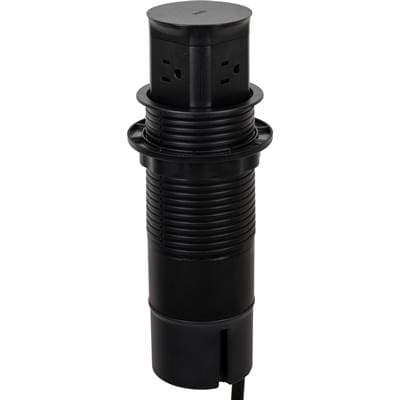 Pop-Up Power Device, 4 Outlets, Standard Series, Black