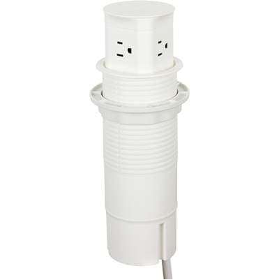 Pop-Up Power Device, 4 Outlets, Standard Series, White