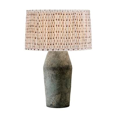 Artifact Table Lamp With Primrose Red Shade by Troy Lighting
