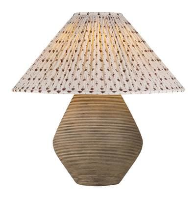 Calabria Table Lamp With Primrose Red Shade