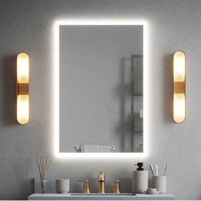 Aura 24 inch x 36 inch LED Perimeter-Lit Mirror, Rectangular