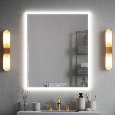 Aura 30 inch x 36 inch LED Perimeter-Lit Mirror, Rectangular