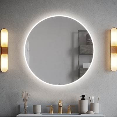 Aura 31 inch LED Perimeter-Lit Mirror, Circular by Villeroy And Boch