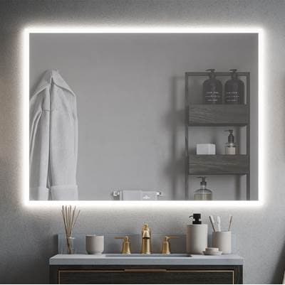 Aura 48 inch x 36 inch LED Perimeter-Lit Mirror, Rectangular by Villeroy And Boch