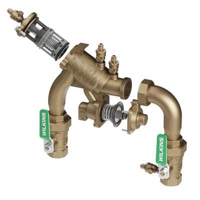 1'' Reduced Pressure Principle N-Pattern Backflow Preventer with Integrated Strainer for Outdoor Installations. by Zurn Industries