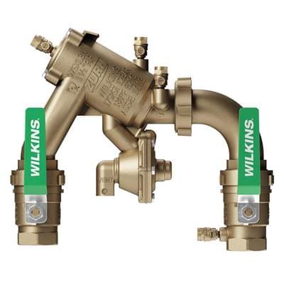 1-1/2'' 975XL3 Reduced Pressure Principle N-Pattern Backflow Preventer with NPT Ends, Ball Valves, and Top Access. by Zurn Industries
