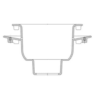 Z1900 12x12x6 Deep Flanged 2NH Floor Sink P.N. 531350101