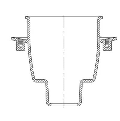 Z1960 9'' Dia x 6'' Deep Flanged 2NH Body P.N. 381510101
