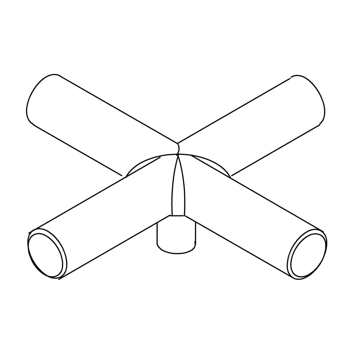 Kohler Genuine Parts Handle Cross - Vibrant Brushed Moderne Brass by Kohler Genuine Parts