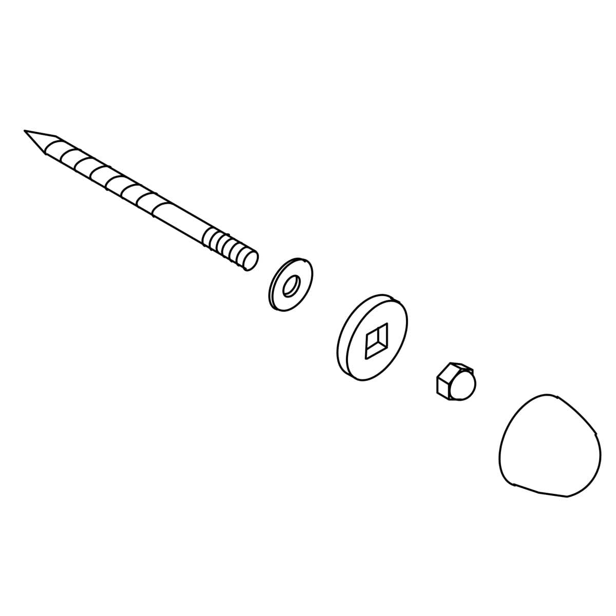 Kohler Genuine Parts Floor BOLT Accessory PACK - White by Kohler Genuine Parts