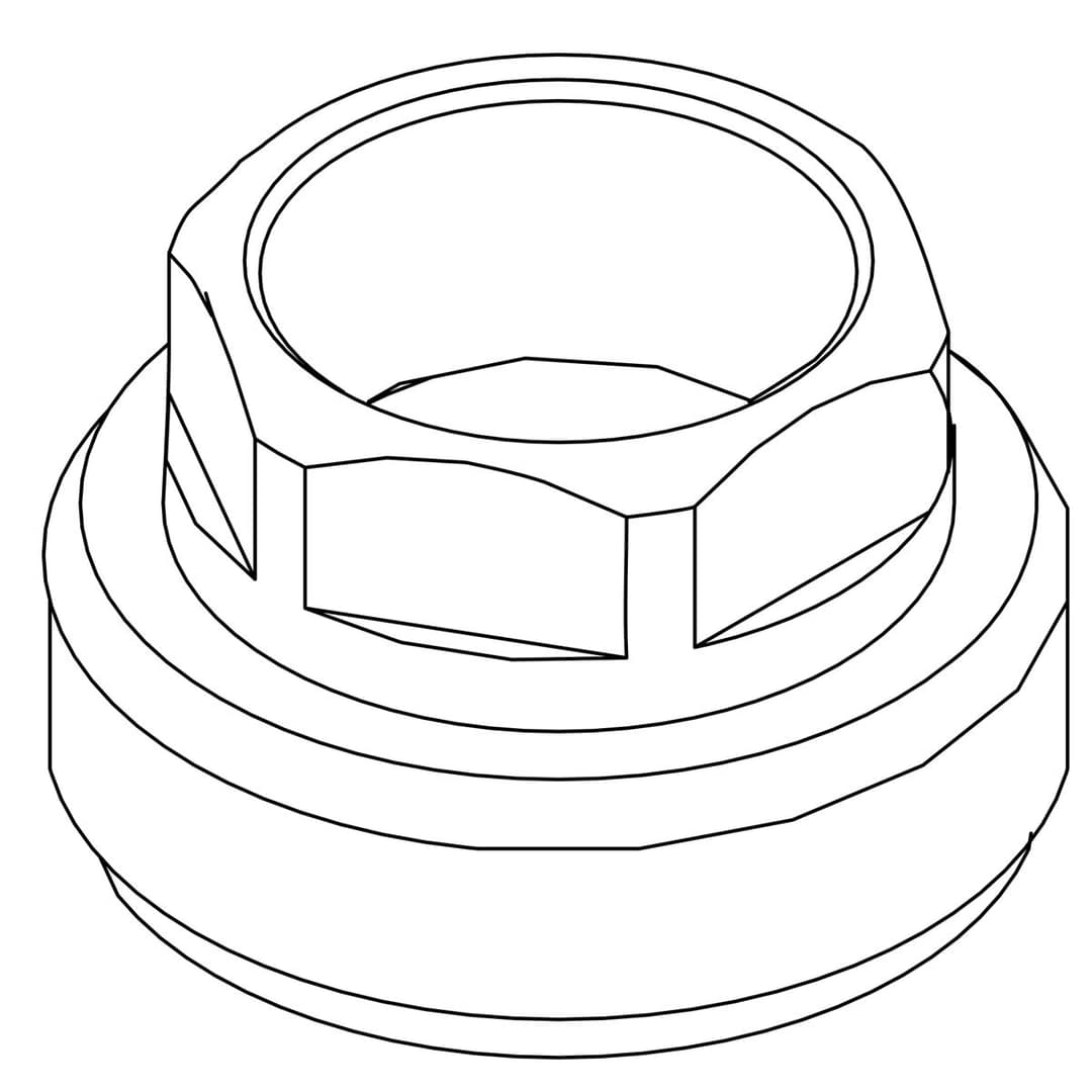 Kohler Genuine Parts NUT, Bonnet - Rough Plate by Kohler Genuine Parts