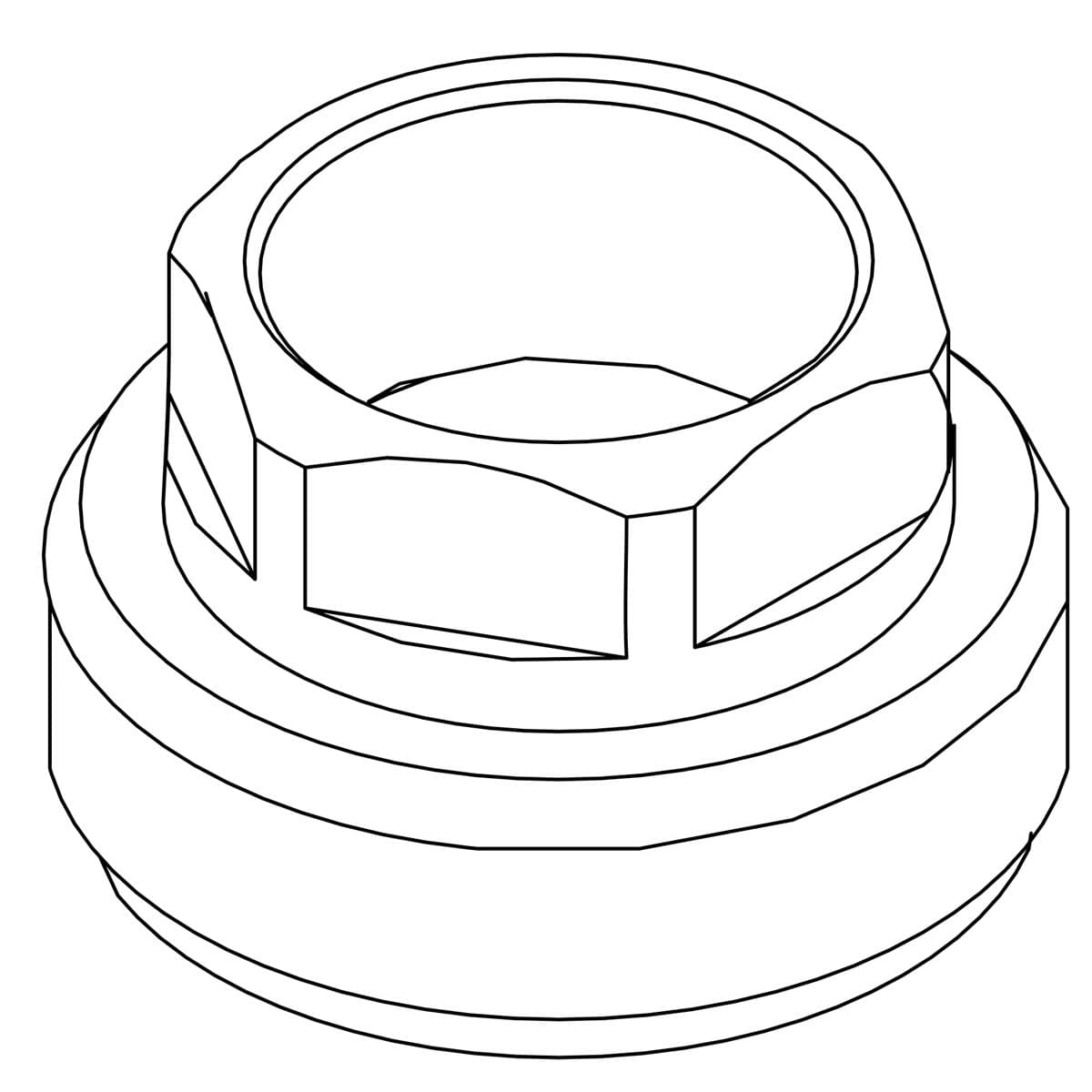 Kohler Genuine Parts NUT, Bonnet - Rough Plate by Kohler Genuine Parts