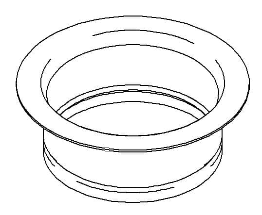 Kohler Genuine Parts Flange, Disposal - Matte Black by Kohler Genuine Parts