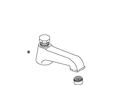 Kohler Genuine Parts Spout Assy,deck Mount,plain - Vibrant Brushed Nickel by Kohler Genuine Parts