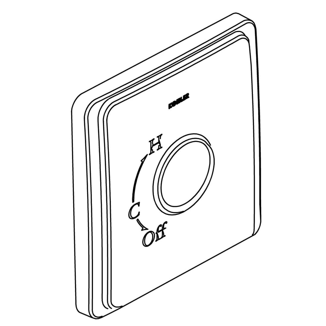 Kohler Genuine Parts Escutcheon, Rite-temp - Polished Nickel by Kohler Genuine Parts