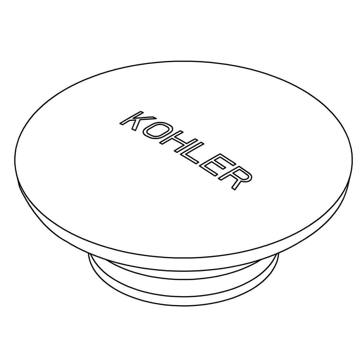 Kohler Genuine Parts Stopper, Clicker Drain - Matte Black by Kohler Genuine Parts