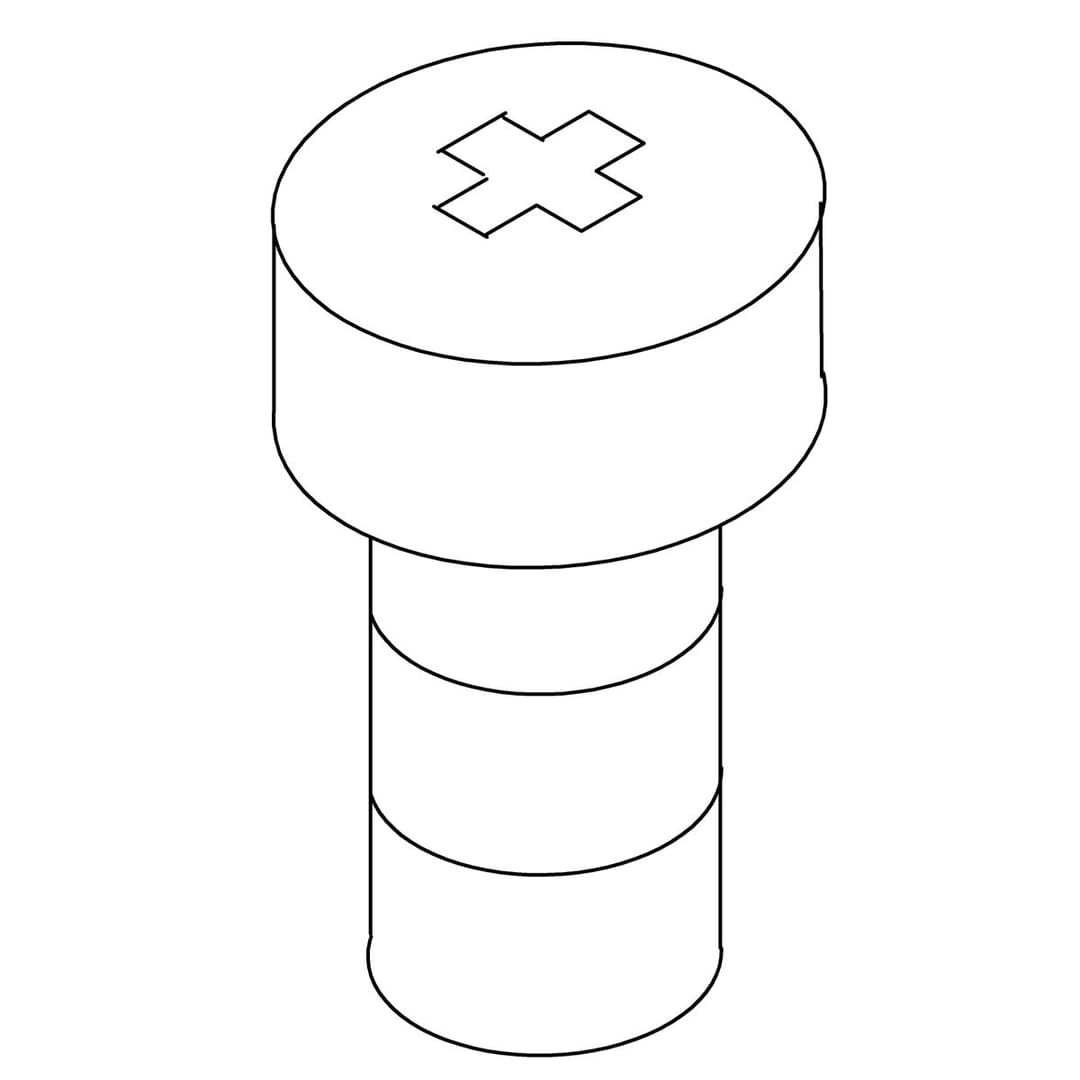Kohler Genuine Parts Screw, 6-32 X .375 PAN HEAD by Kohler Genuine Parts