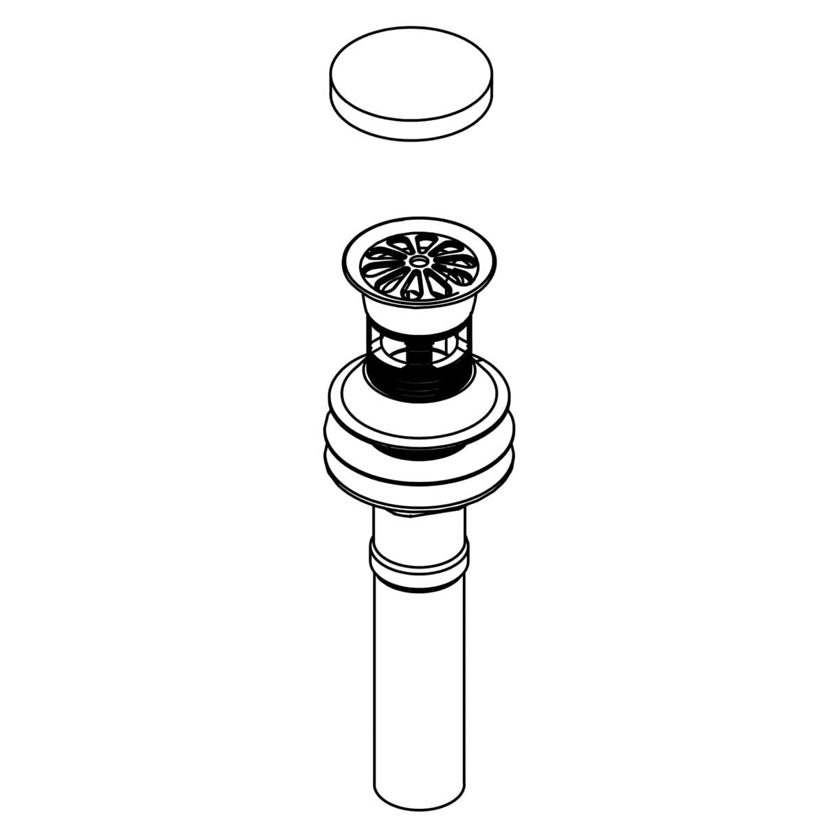 Kohler Genuine Parts GRID Drain WITH Overflow - French Gold by Kohler Genuine Parts