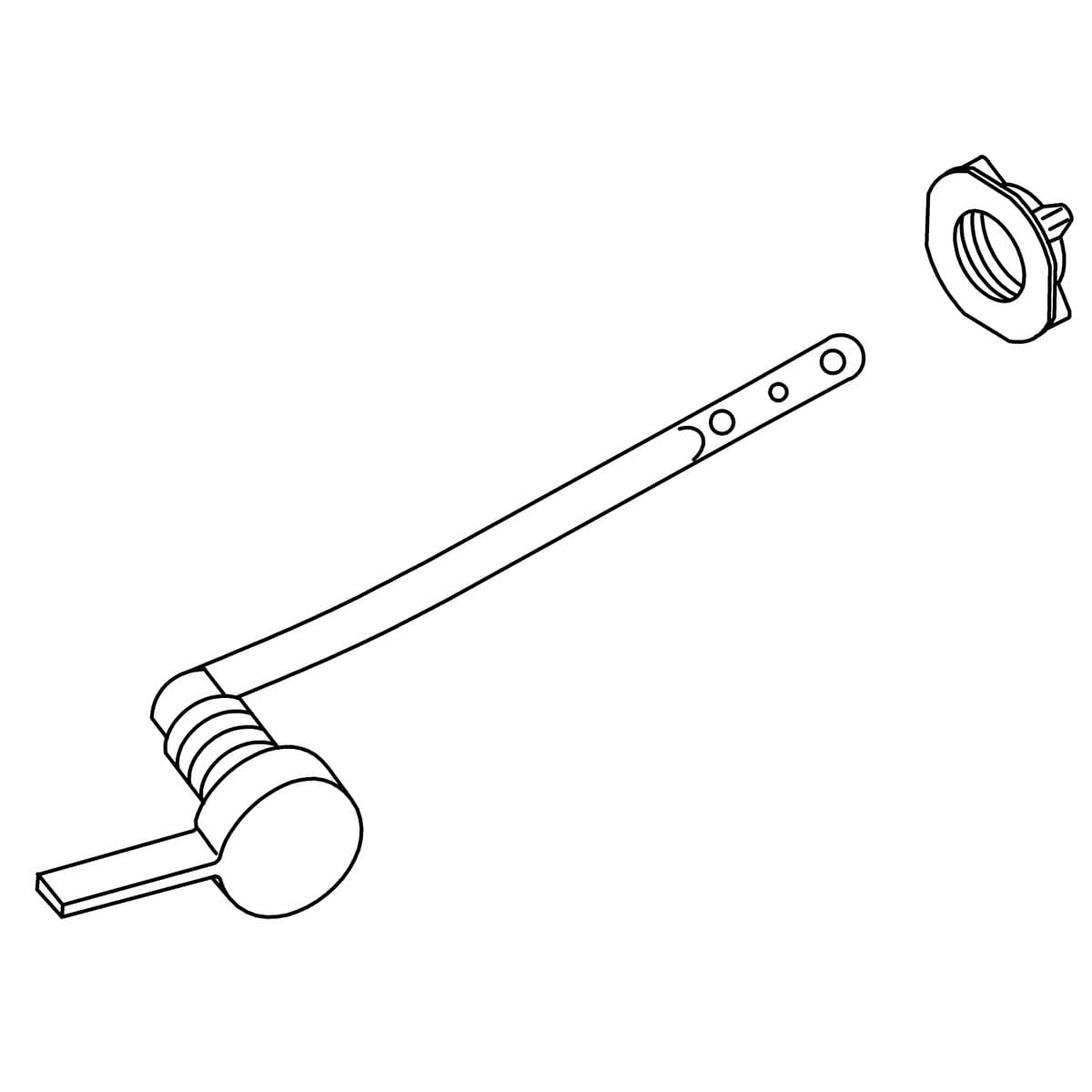 Kohler Genuine Parts RH TRIP Lever KIT - Polished Chrome by Kohler Genuine Parts