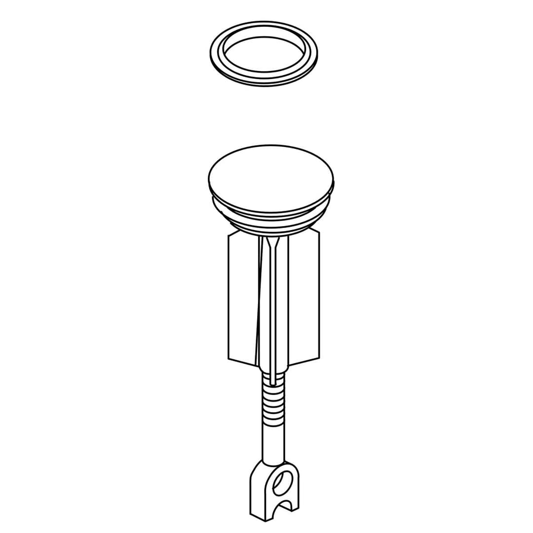 Kohler Genuine Parts Plunger Assy, Brass - Vibrant Brushed Nickel by Kohler Genuine Parts