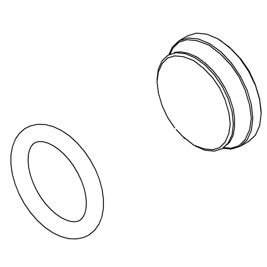 Kohler Genuine Parts Assy, PLUG Button & O-ring - Polished Chrome by Kohler Genuine Parts