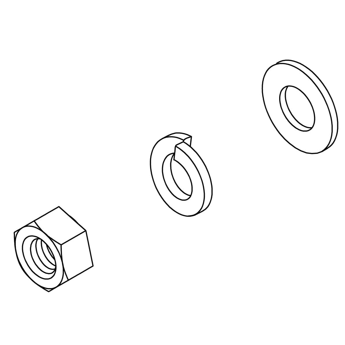 Kohler Genuine Parts Hardware Pack, Toilet Seat, Comm. by Kohler Genuine Parts