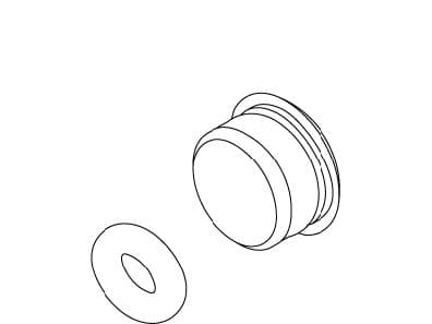 Kohler Genuine Parts PLUG Button KIT - Vibrant Stainless Steel by Kohler Genuine Parts