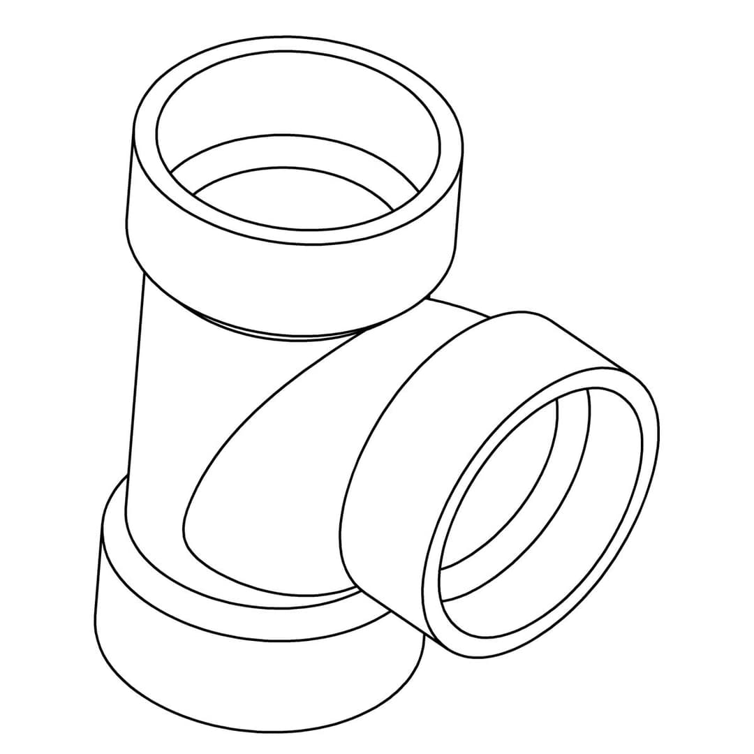 Kohler Genuine Parts PVC TEE - 1 1/2 SCH. 40 by Kohler Genuine Parts