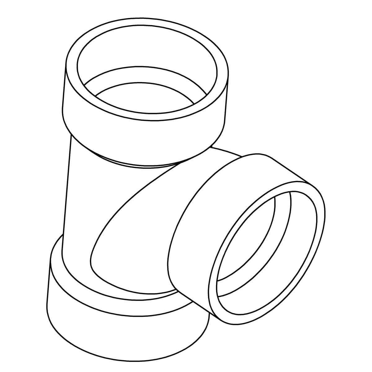 Kohler Genuine Parts PVC TEE - 1 1/2 SCH. 40 by Kohler Genuine Parts