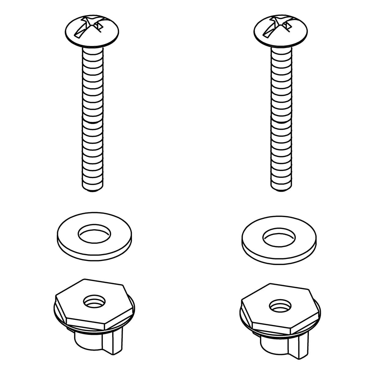 Kohler Genuine Parts Hardware Pack, Toilet SEAT by Kohler Genuine Parts