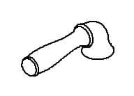 Kohler Genuine Parts Handle, Widespread - Brushed Chrome