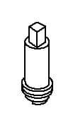 Kohler Genuine Parts Valve STEM FOR Loose KEY - Rough Plate by Kohler Genuine Parts