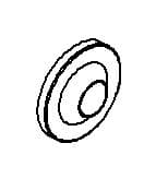Kohler Genuine Parts Escutcheon - Vibrant Brushed Moderne Brass by Kohler Genuine Parts